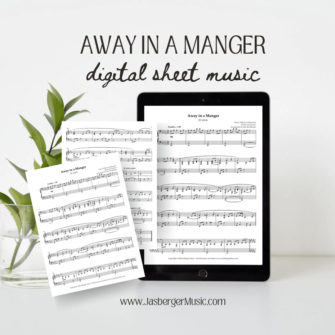 Away in a Manger Intermediate Piano Solo - Jasberger Music