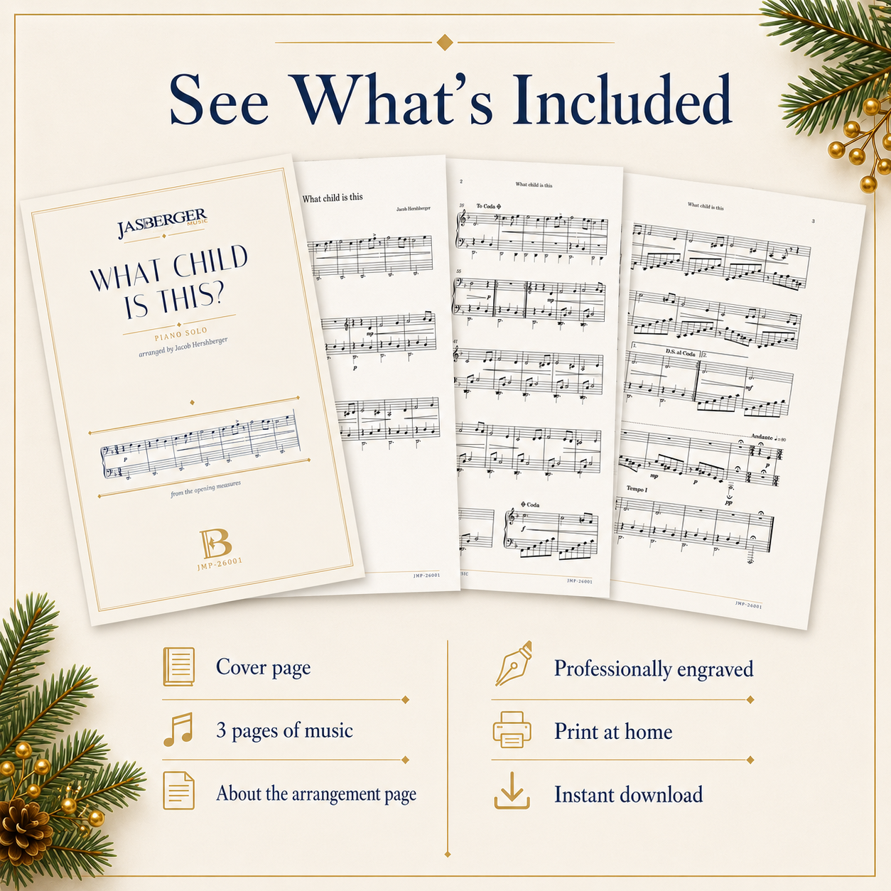 What Child Is This – Piano Solo Sheet Music | Christmas Arrangement