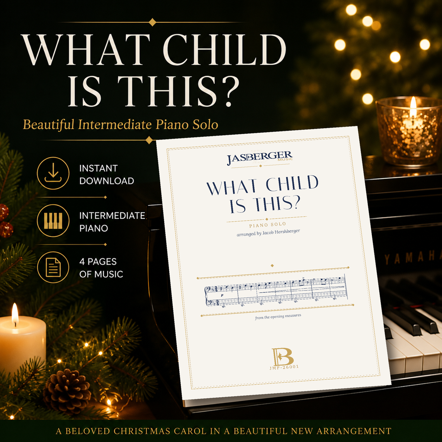 What Child Is This – Piano Solo Sheet Music | Christmas Arrangement