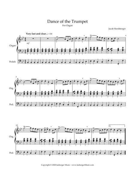 Dance of the Trumpet - Organ Solo - Jasberger Music